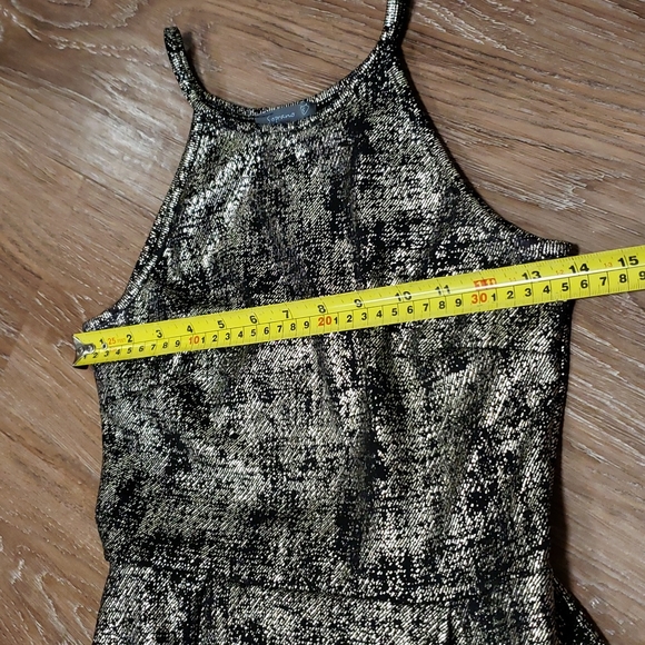 (S) Soprano Metallic Fit & Flare Dress Party Evening Formal Special Occasion - Picture 5 of 7